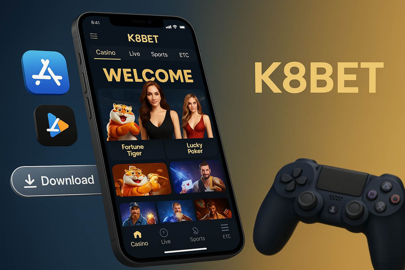 Baixar o K8BET Cassino App