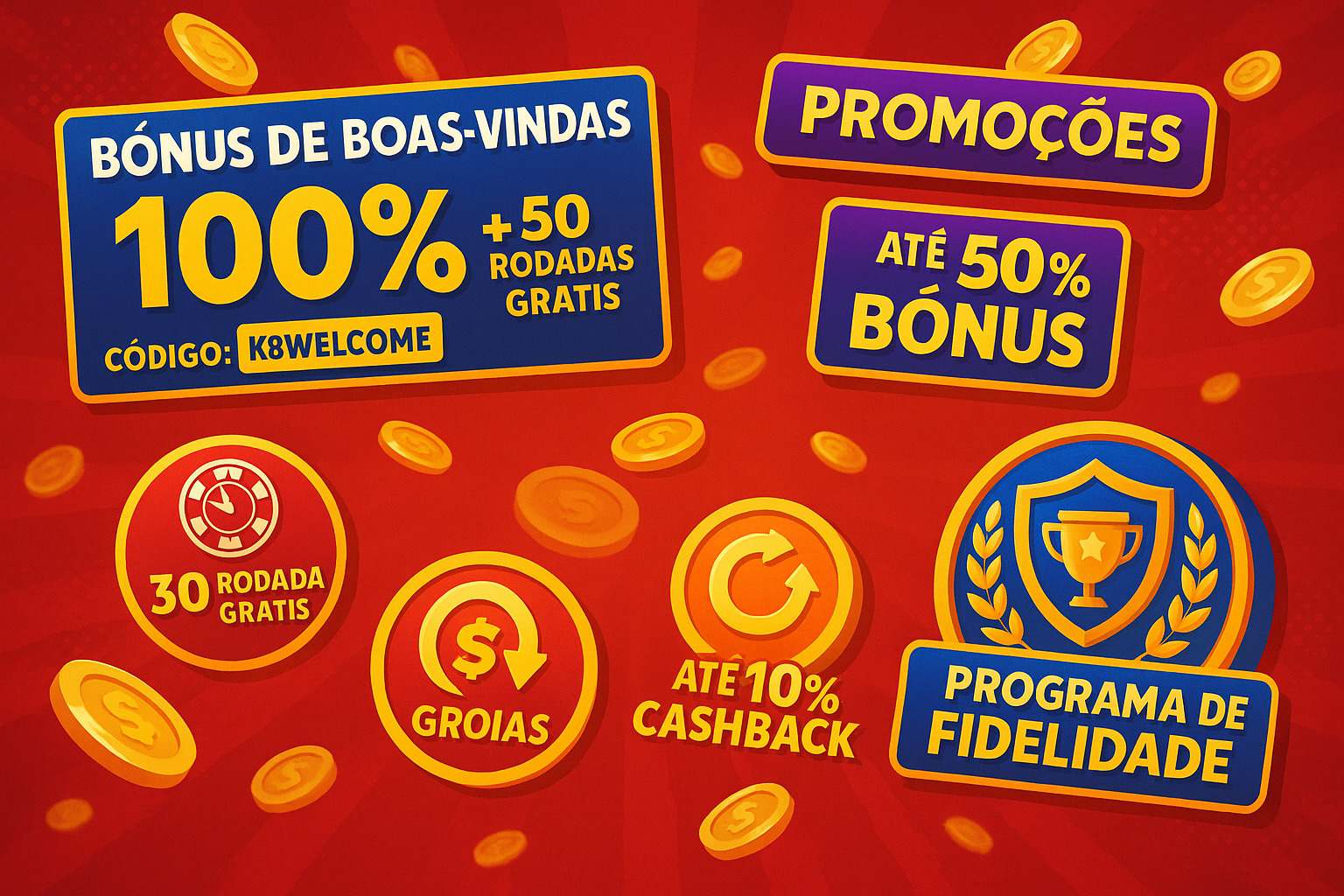 O bônus promocional K8BET é uma ótima maneira de começar sua aventura