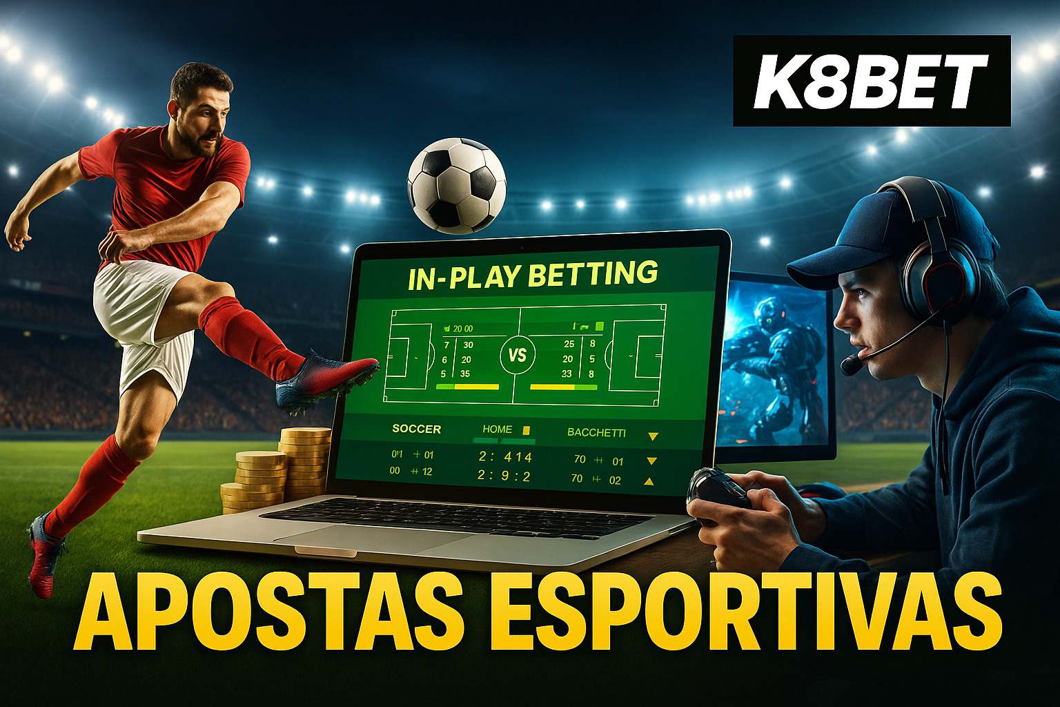 Apostas esportivas no cassino online K8BET 